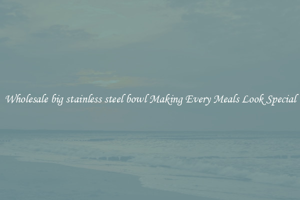 Wholesale big stainless steel bowl Making Every Meals Look Special