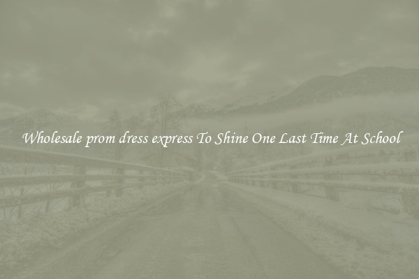 Wholesale prom dress express To Shine One Last Time At School
