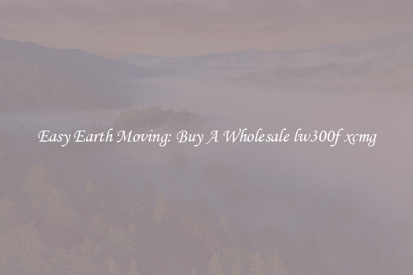 Easy Earth Moving: Buy A Wholesale lw300f xcmg