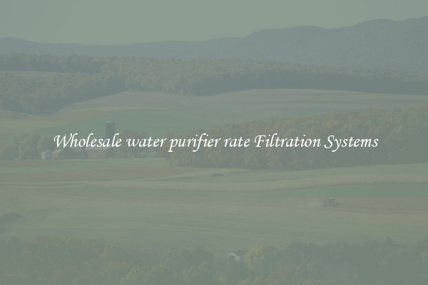Wholesale water purifier rate Filtration Systems