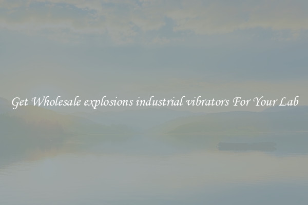 Get Wholesale explosions industrial vibrators For Your Lab